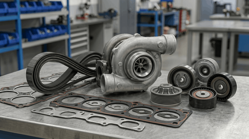 Silnik Turbosprężarka do silnika ciężarowego i uszczelki Elbląg